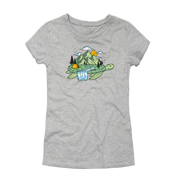 Дамска тениска с цветен принт TURTLE ISLAND Дамска тениска с цветен принт TURTLE ISLAND